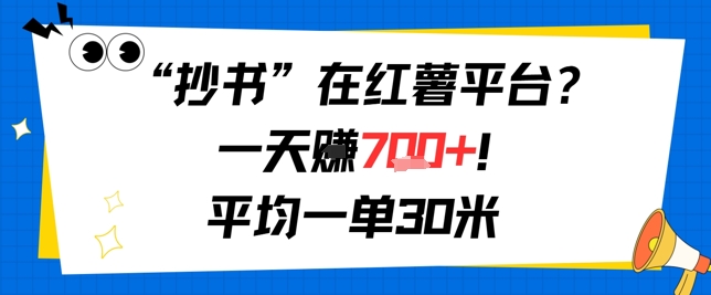 抄书在红薯平台？一天挣几张，平均一单30米，有手就行，新手小白不二之选！-课程网