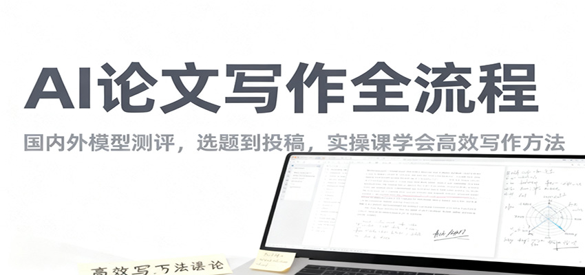 AI论文写作全流程，国内外模型测评，选题到投稿，实操课学高效写作方法-课程网