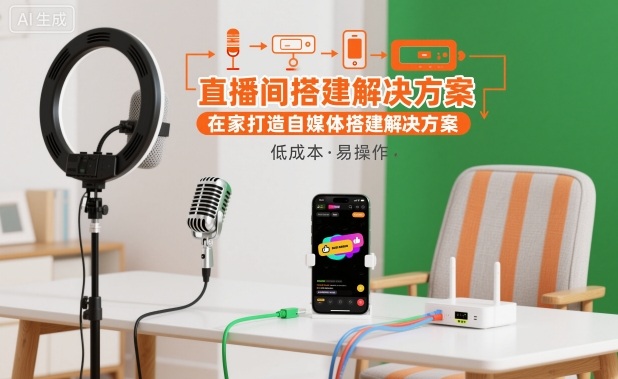 直播间搭建解决方案，在家打造自媒体搭建解决方案-课程网