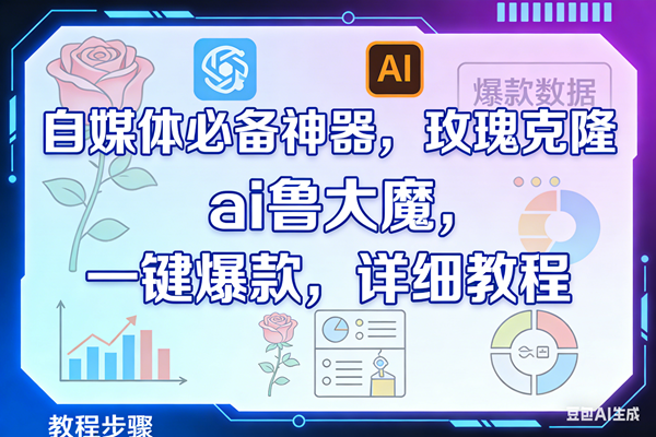 （17861期）玫瑰克隆，ai鲁大魔工具，自媒体必备神器，一键爆款，详细教程。-课程网
