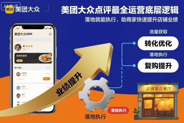 美团大众点评最全运营底层逻辑，落地就能执行，助商家快速提升店铺业绩-课程网