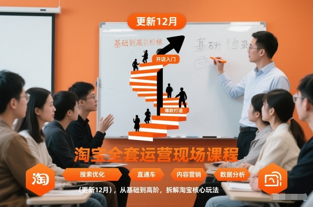 淘宝全套运营现场课程（更新12月），从基础到高阶，拆解淘宝核心玩法-课程网