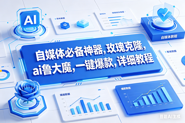 （17964期）玫瑰克隆工具，鲁大魔ai软件，自媒体的神器，一键爆款，50多个功能的详细教程。-课程网