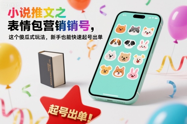 小说推文之表情包营销号，这个傻瓜式玩法，新手也能快速起号出单-课程网