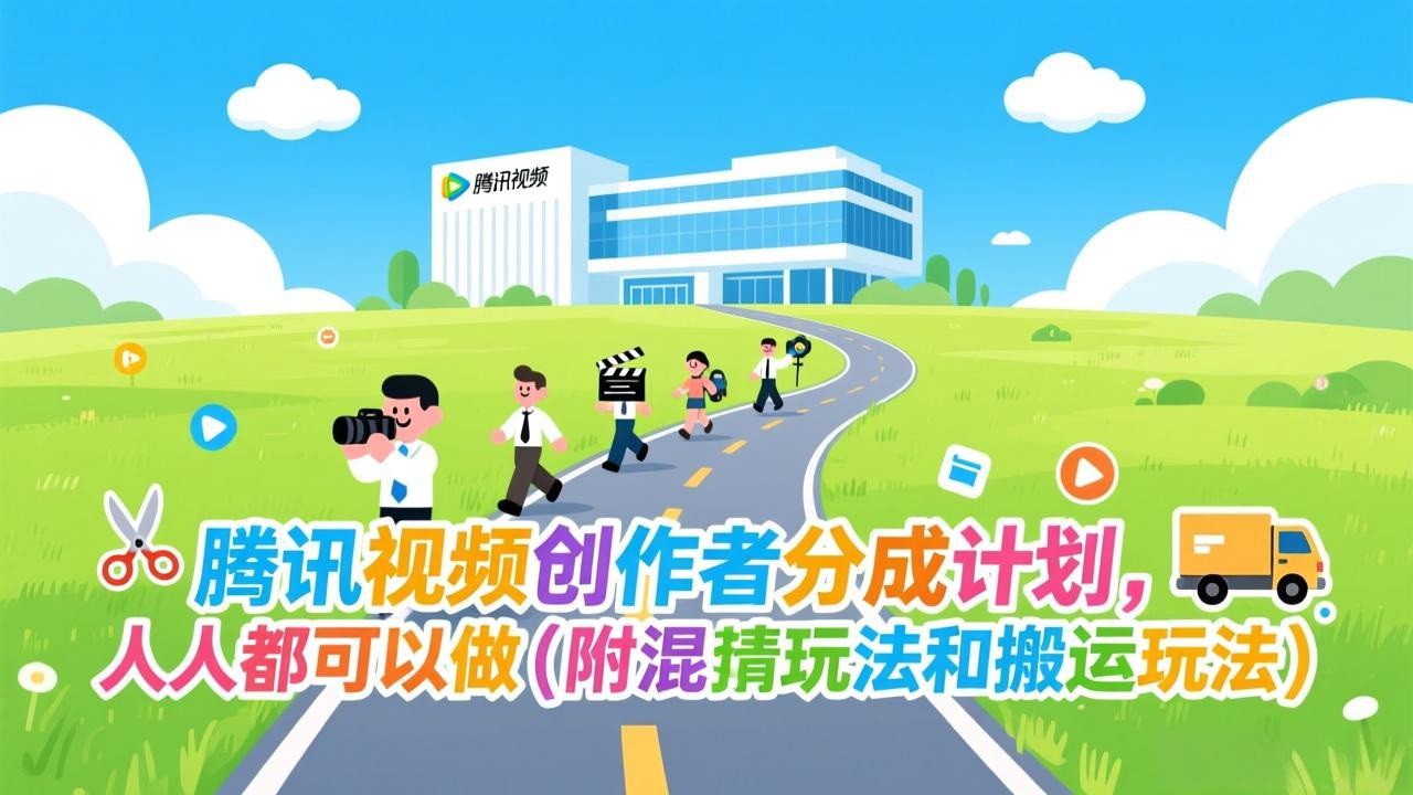 腾讯视频创作者分成计划，人人都可以做(附混剪玩法和搬运玩法-课程网