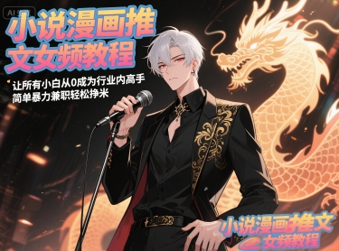 小说漫画推文女频教程，让所有小白从0成为行业内高手，简单暴力兼职轻松挣米-课程网