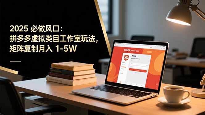 2025 必做风口：拼多多虚拟类目工作室玩法，矩阵复制月入 1-5W-课程网