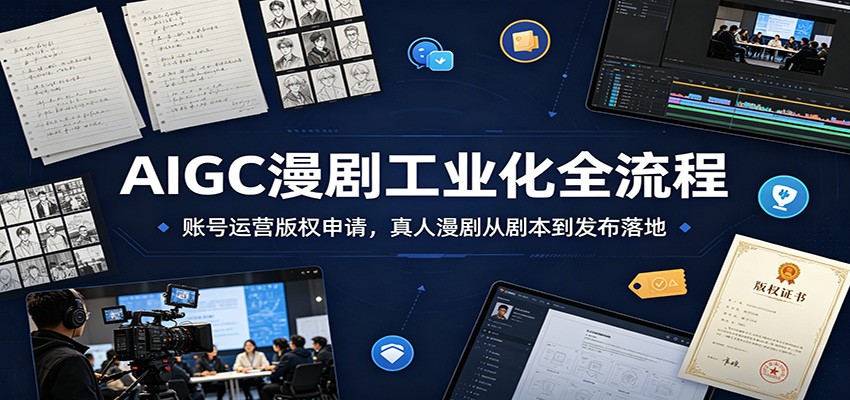 AIGC漫剧工业化全流程:账号运营版权申请,真人漫剧从剧本到发布落地 AIGC漫剧工业化全流程:账号运营版权申请,真人漫剧从剧本到发布落地
