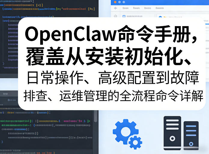 OpenClaw命令手册，覆盖从安装初始化、日常操作、高级配置到故障排查、运维管理的全流程命令详解-课程网