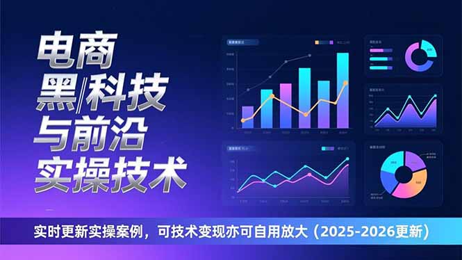 电商黑科技与前沿实操技术：实时更新实操案例，可技术变现亦可自用放大(2026更新-课程网