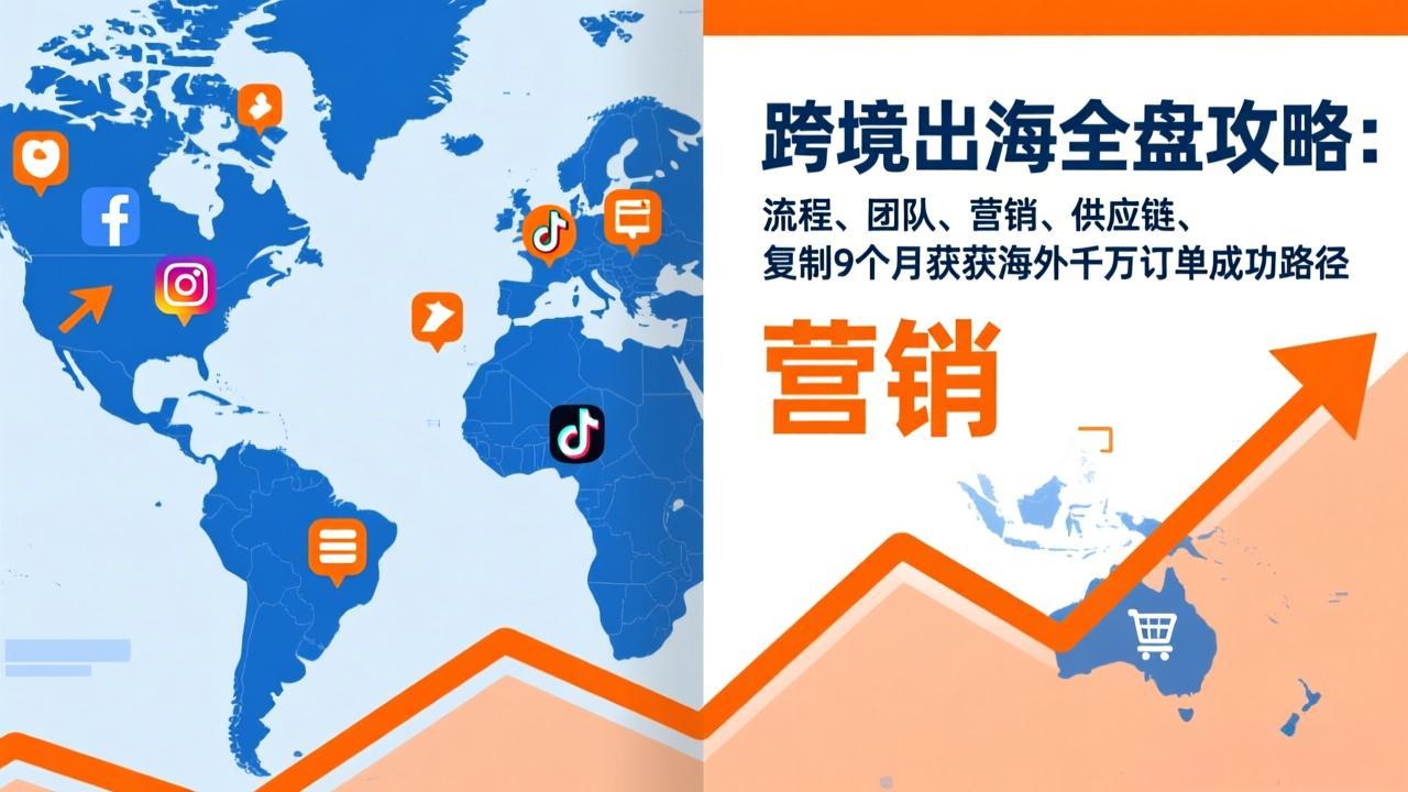 跨境出海全盘攻略：流程，团队，营销，供应链，复制9个月斩获海外千万订单成功路径-课程网