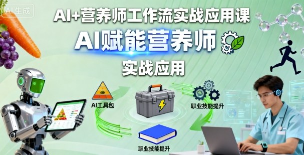 AI+营养师工作流实战应用课，AI赋能营养师-课程网