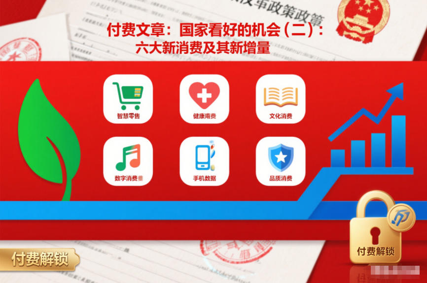 付费文章：国家看好的机会(二)：六大新消费及其新增量 付费文章：国家看好的机会(一):未来最有前景的13个消费赛道-课程网