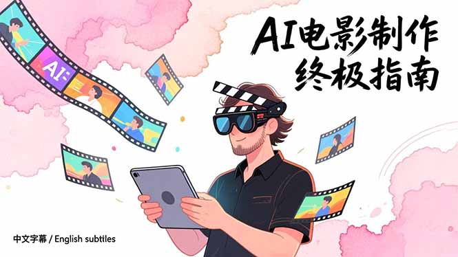 AI电影制作终极指南：从创意到成片，系统掌握智能影视全流程实战课(中英字幕-课程网