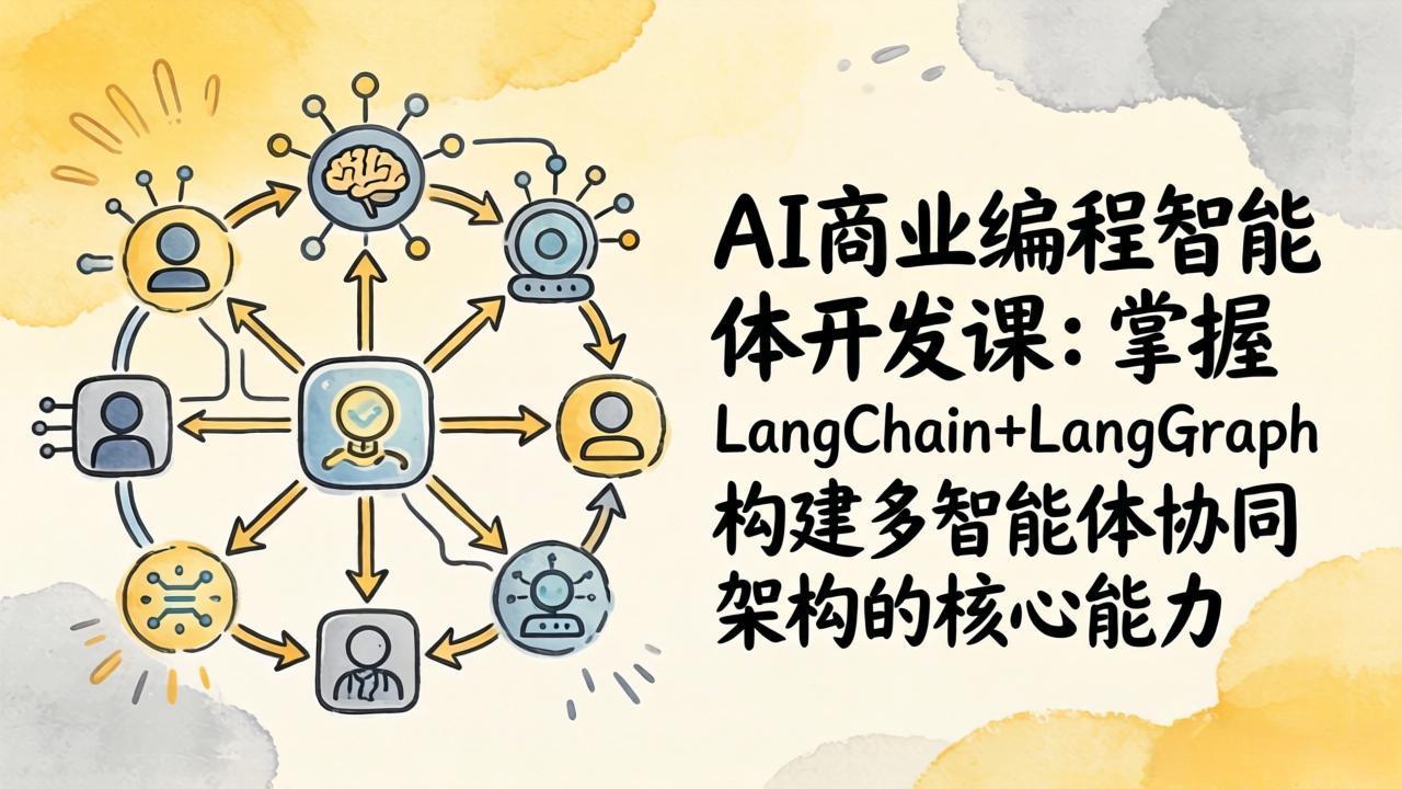 AI商业编程智能体开发课：掌握LangChain+LangGraph构建多智能体协同架构的核心能力-课程网