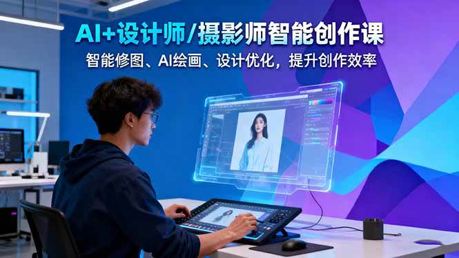AI+设计师/摄影师智能创作课：智能修图、AI绘画、设计优化，提升创作效率-课程网