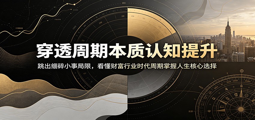 穿透周期本质认知提升：跳出细碎小事局限，看懂财富行业时代周期掌握人生核心选择-课程网