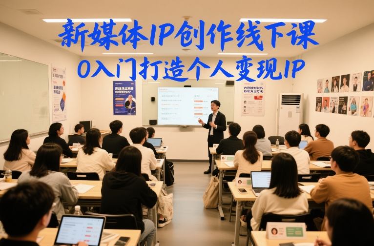 新媒体IP创作线下课，0入门打造个人变现IP-课程网