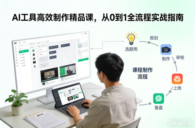 AI工具高效制作精品课，从0到1全流程实战指南-课程网