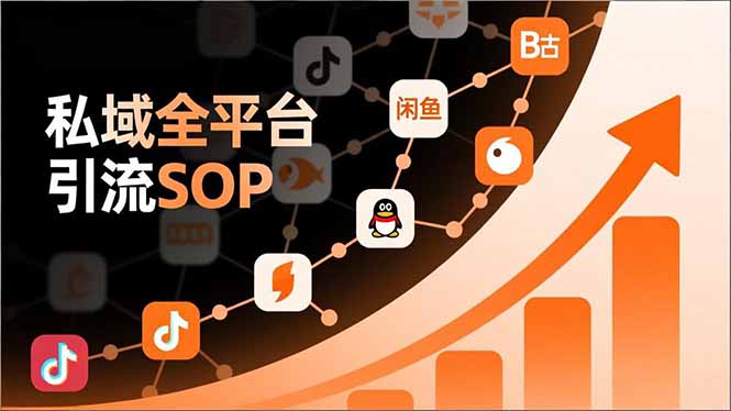 私域全平台引流SOP，抖音/快手/小红书/微信/QQ/B站/闲鱼等，技术合集，高效转化公域流量-课程网