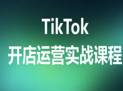 TikTok开店运营实战课程，TK跨境电商实操全流程-课程网