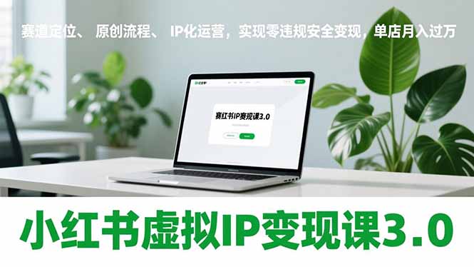 小红书虚拟IP变现课3.0，赛道定位、原创流程、IP化运营，实现零违规安全变现，单店月入过万-课程网