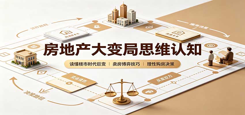房地产大变局思维认知：读懂楼市时代巨变，卖房博弈技巧，理性购房决策-课程网