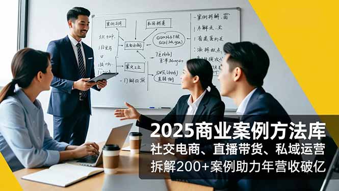 2025商业案例方法库，社交电商、直播带货、私域运营，拆解200+案例助力年营收破亿-课程网