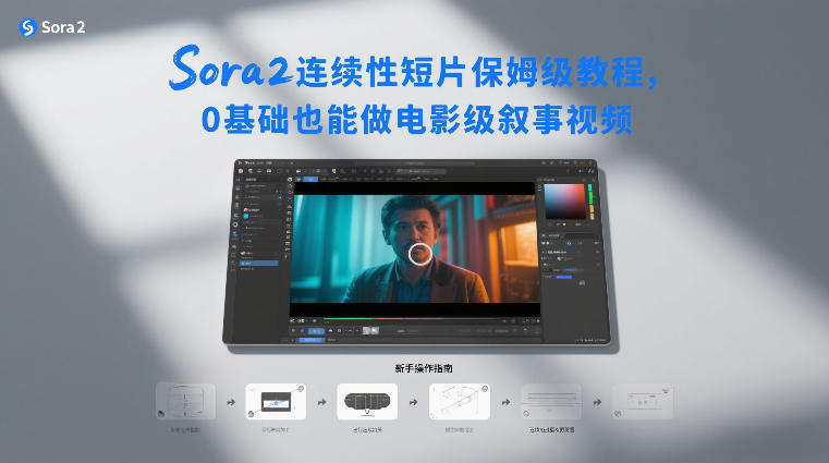 Sora2连续性短片保姆级教程，0基础也能做电影级叙事视频-课程网