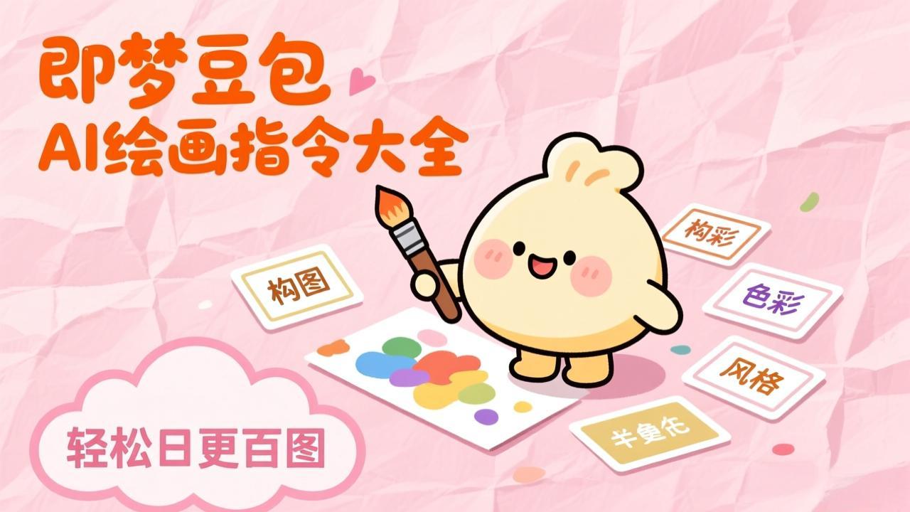 即梦豆包AI绘画指令大全：海量关键词库一键复制，出图效率提升10倍，轻松日更百图-课程网