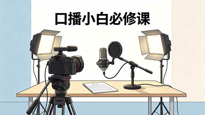 （18428期）口播小白必修课：录像收音灯光设备+脚本撰写，搭专业级录制场景-课程网