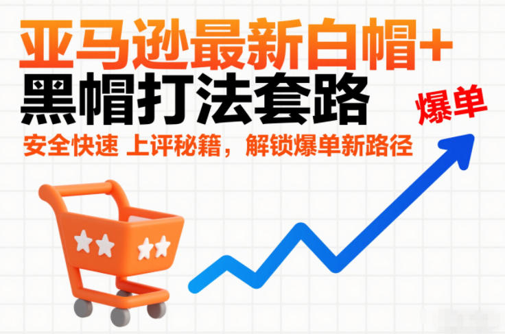 亚马逊最新白帽+黑帽打法套路，安全快速上评秘籍，解锁爆单新路径-课程网