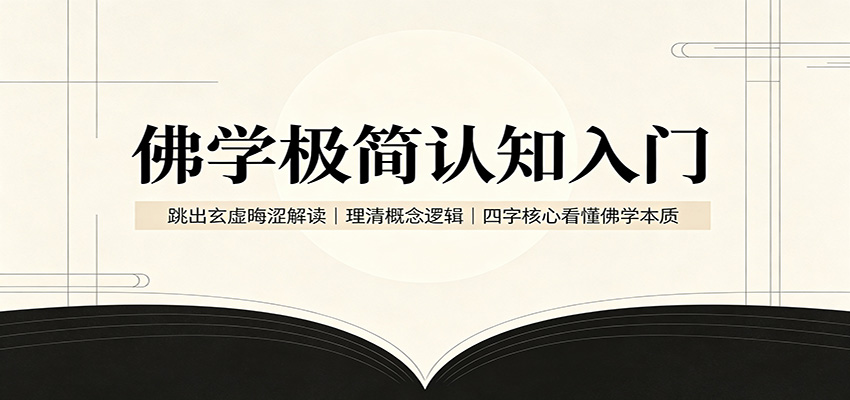 佛学极简认知入门：跳出玄虚晦涩解读，理清概念逻辑，四字核心看懂佛学本质-课程网