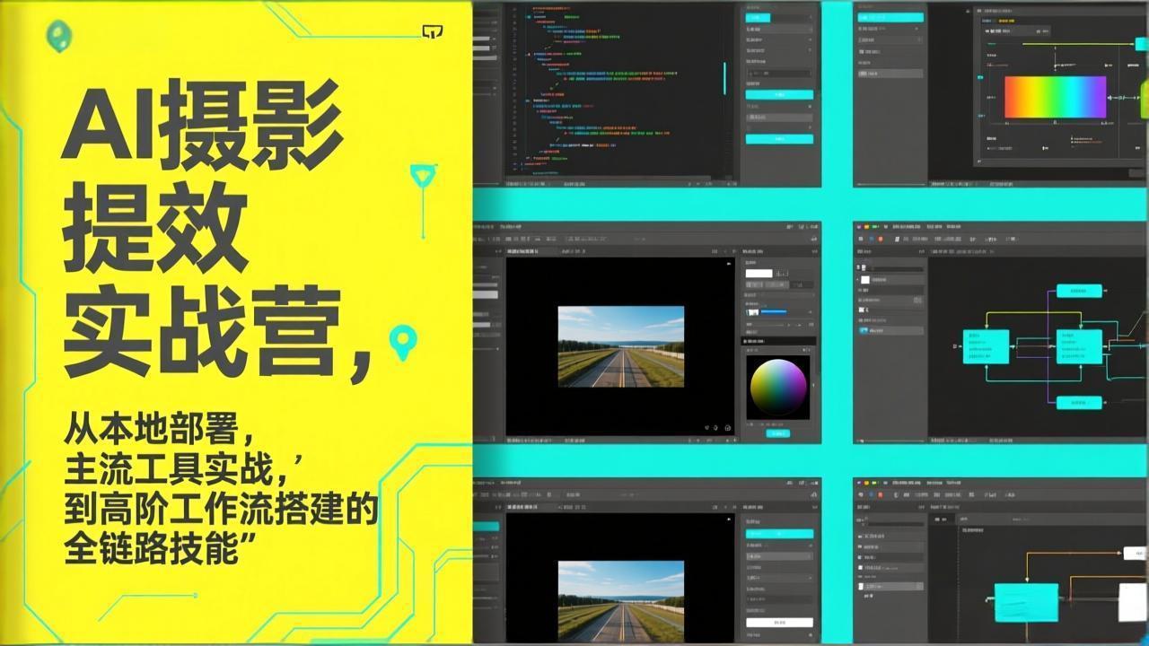 AI+摄影提效实战营，从本地部署，主流工具实战，到高阶工作流搭建的全链路技能-课程网