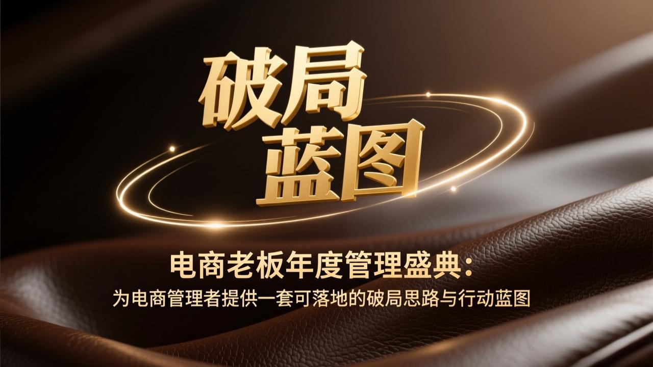 电商老板年度管理盛典：为电商管理者提供一套可落地的破局思路与行动蓝图-课程网