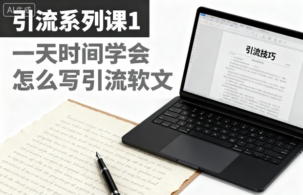 引流系列课1，一天时间学会怎么写引流软文-课程网