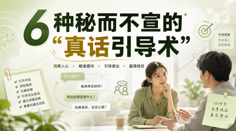 付费文章：6种秘而不宣的“真话引导术”-课程网