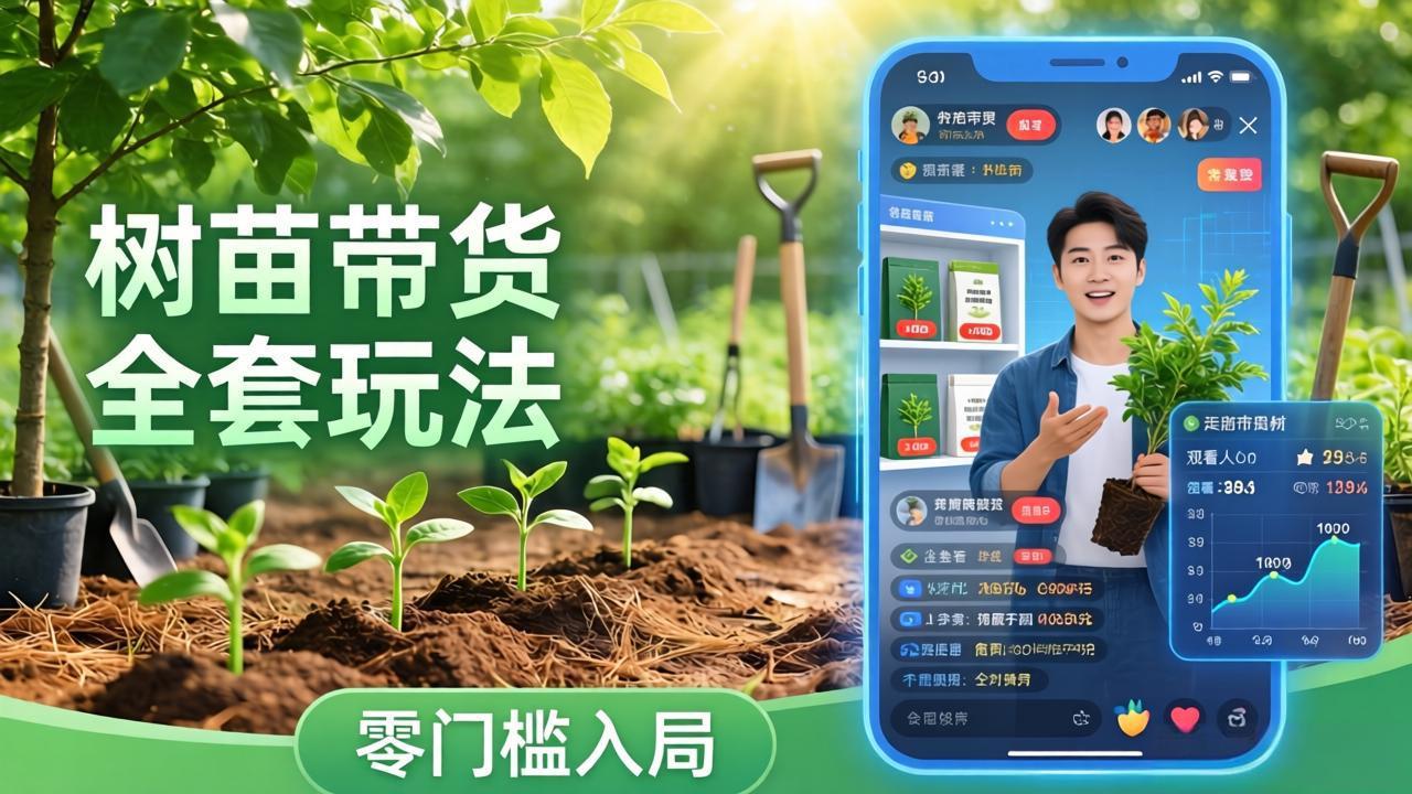 视频号AI树苗带货全套玩法：零门槛入局，掌握豆包、千问等AI工具制作树苗视频的全套流程-课程网