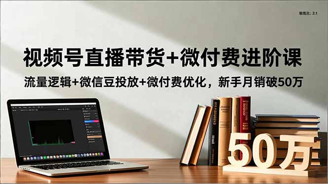 视频号直播带货+微付费进阶课：流量逻辑+微信豆投放+微付费优化，新手月销破50万-课程网