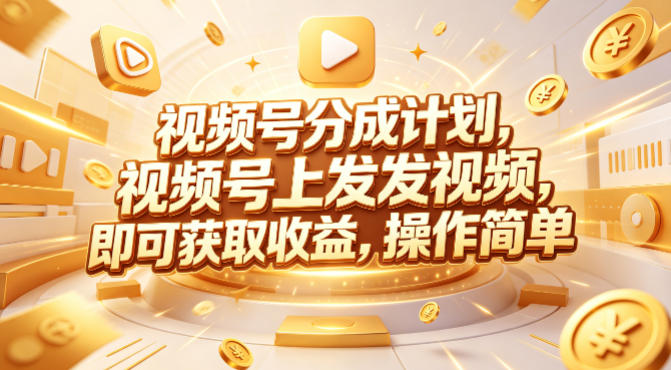 视频号分成计划，599元众筹的Red团队课程，视频号上发发视频，即可获取收益，操作简单-课程网