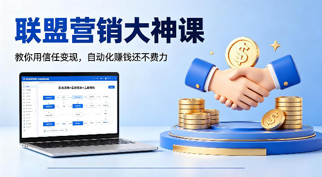 联盟营销大神课，教你用信任变现，自动化賺钱还不费力【原创双语字幕】-课程网