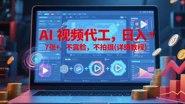 AI视频代工，日入7张+，不露脸，不拍摄(详细教程)-课程网