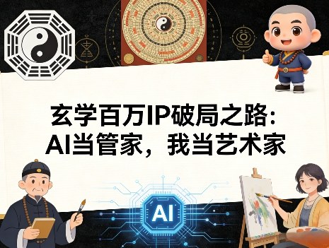 玄学百万IP破局之路：AI当管家，我当艺术家-课程网