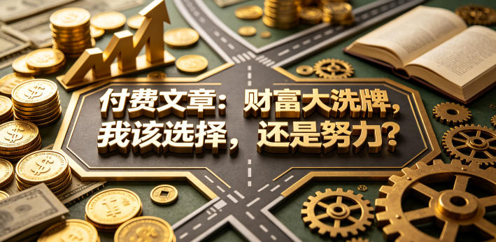 付费文章：财富大洗牌，我该选择，还是努力？-课程网