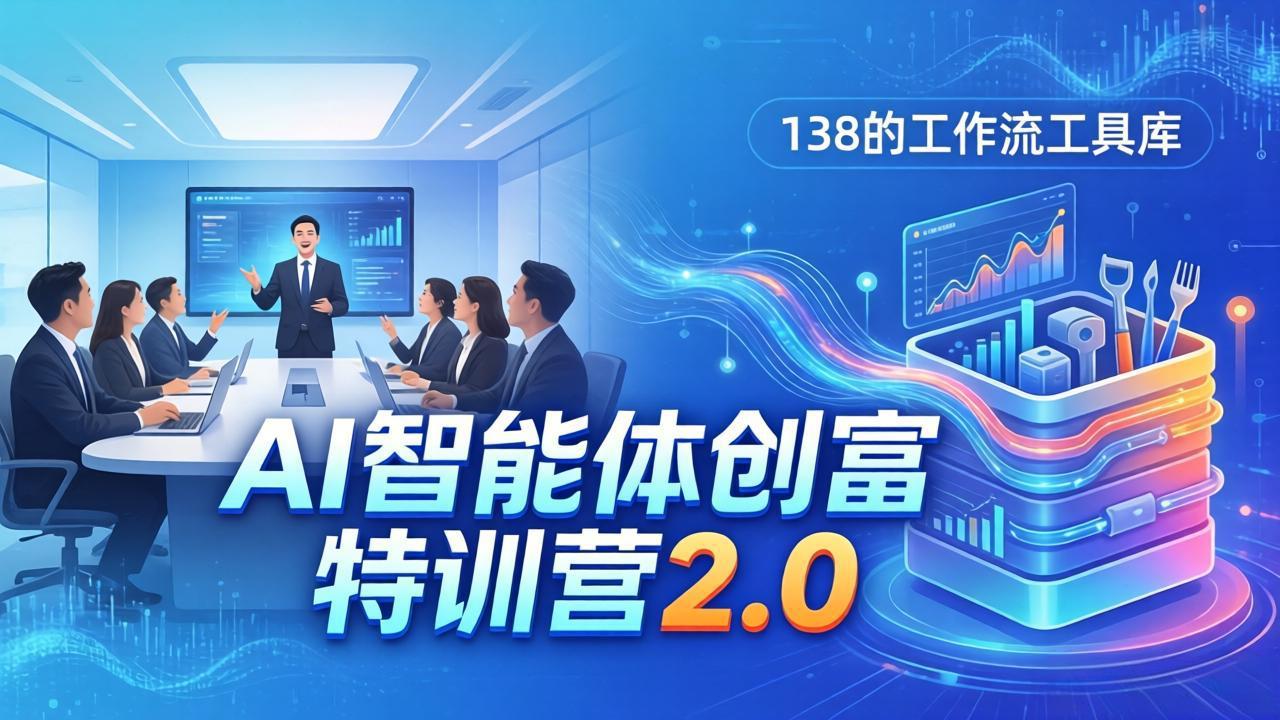 AI智能体创富训练营2.0：3天闭门直播+视频课+工具库，从0到1搭建智能体附138个工作流-课程网