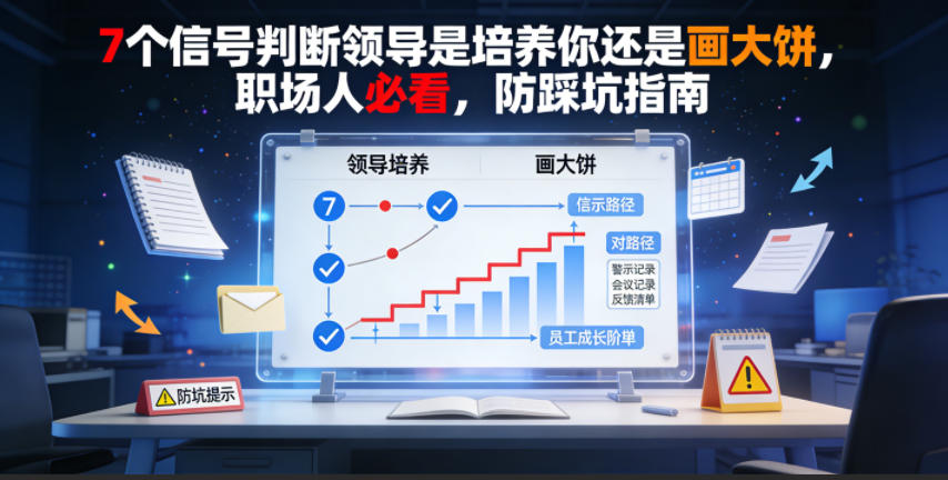 付费文章：7个信号判断领导是培养你还是画大饼，职场人必看，防踩坑指南-课程网