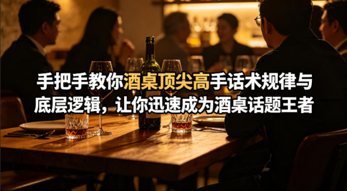 付费文章：手把手教你酒桌顶尖高手话术规律与底层逻辑，让你迅速成为酒桌话题王者(二十年全网独家经验分享)-课程网
