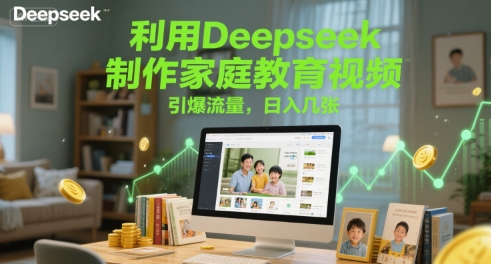 利用Deepseek制作家庭教育视频，引爆流量，日入几张-课程网