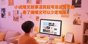 小说推文故事混剪起号及运营思路，看了做推文可以少走弯路-课程网
