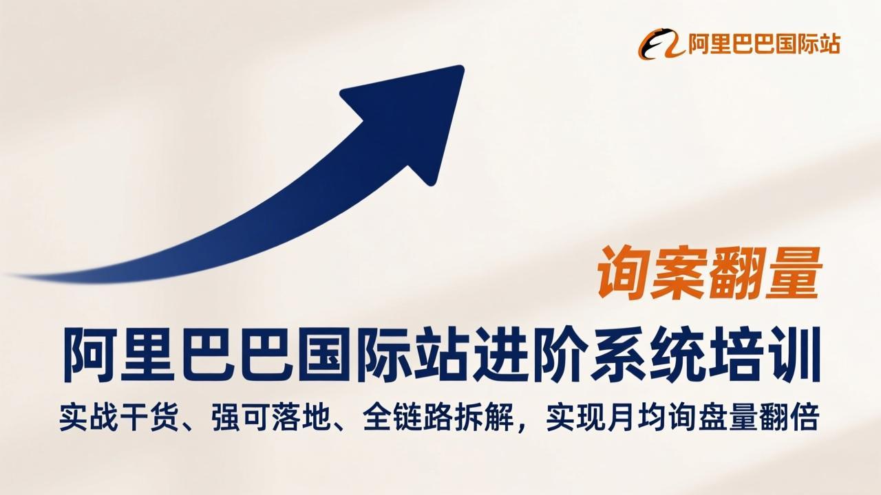 阿里巴巴国际站进阶系统培训，实战干货、强可落地、全链路拆解，实现月均询盘量翻倍-课程网